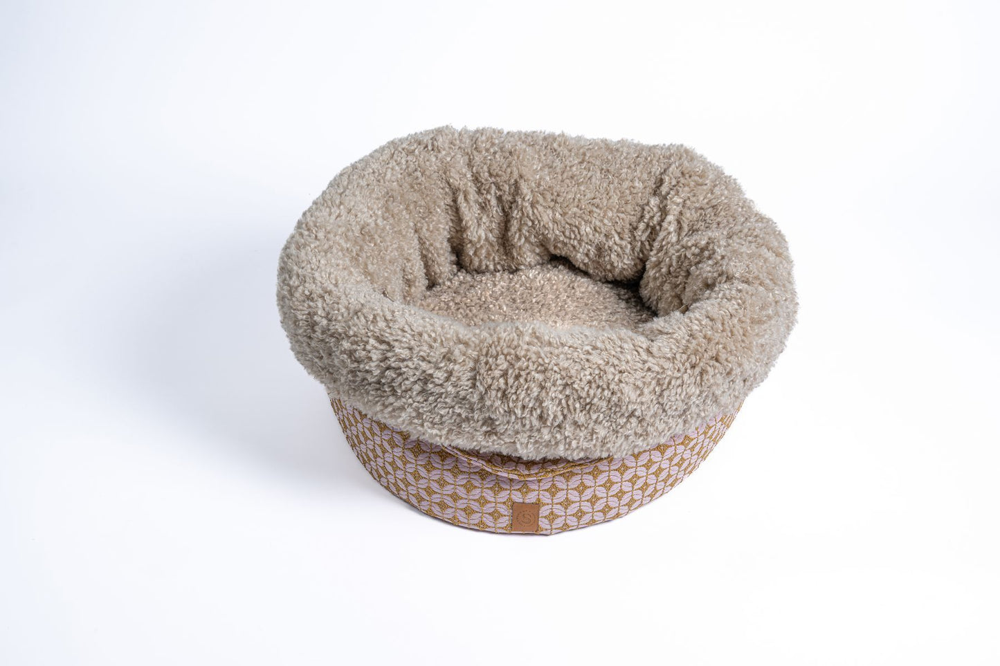 Binnenkant Rosedust – crème-zand faux fur voering