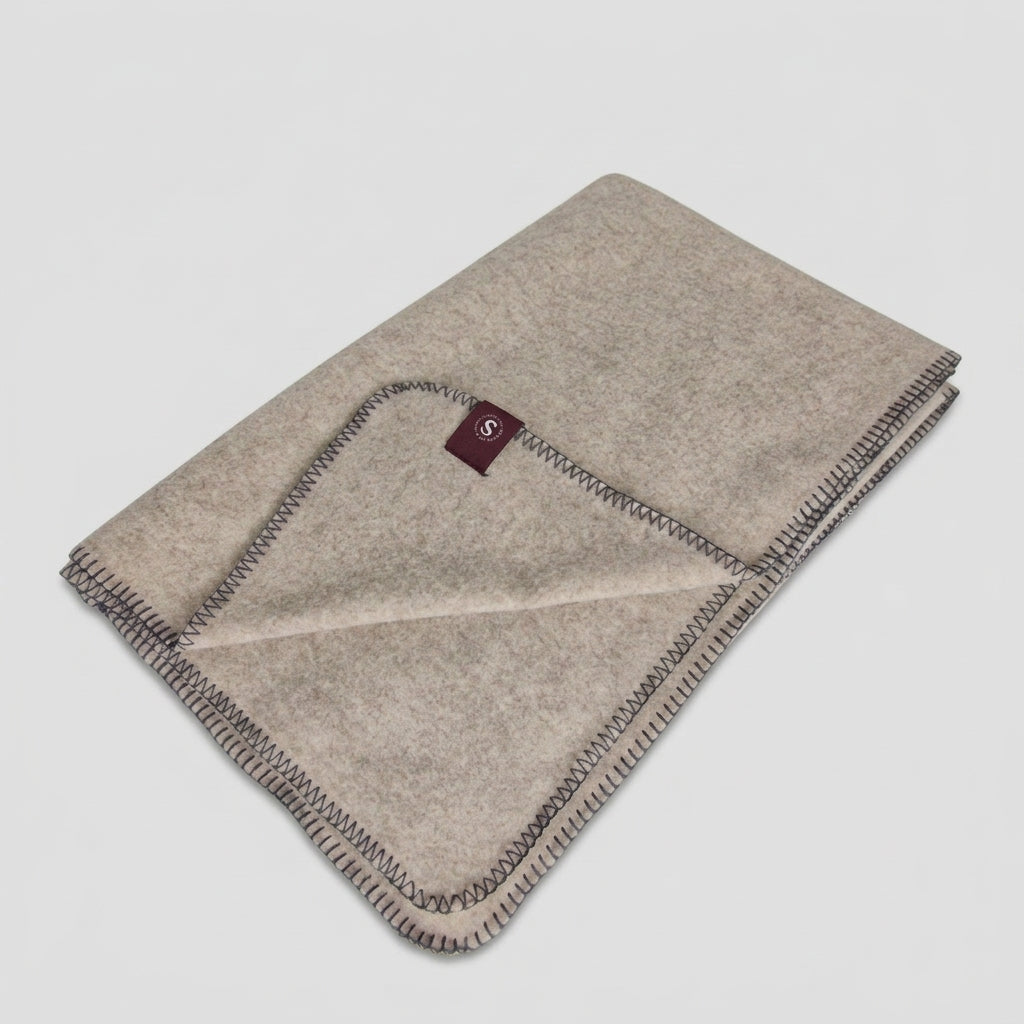 wollen deken beige