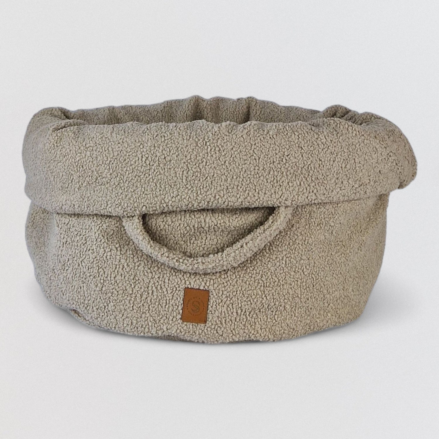 Licht gewicht exclusieve ronde hondenmand van teddy stof 