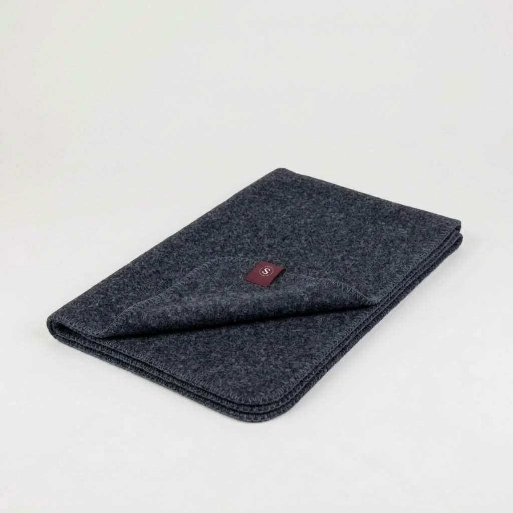 Merino plaid antraciet