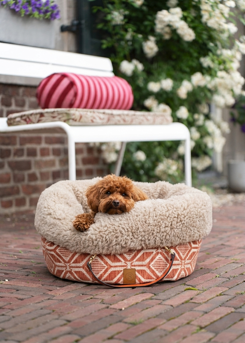 Hond in hondenmand