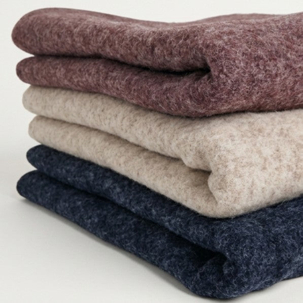 Drie kleuren merino plaids