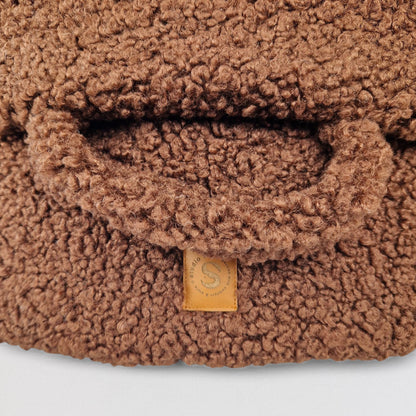 Hondenmand Teddy donkerbruin close-up